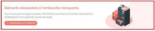 éléments d'embauche manquants